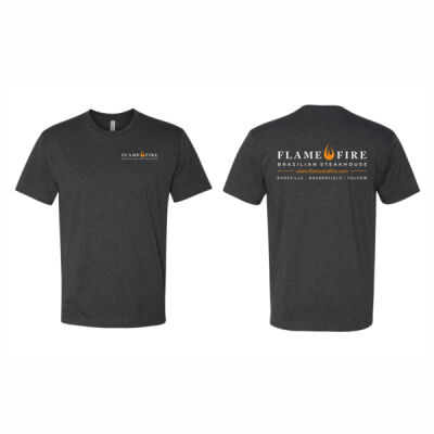 CHARCOAL TEE - N6210 NEXT LEVEL POLY/COTTON BLEND T-SHIRT SCREEN PRINTED FRONT AND BACK Thumbnail